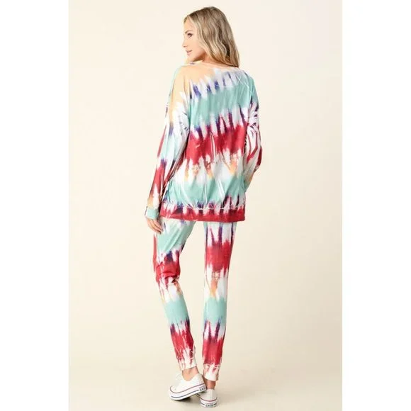 Blumin Ink Art Tie Dye Jogger Set